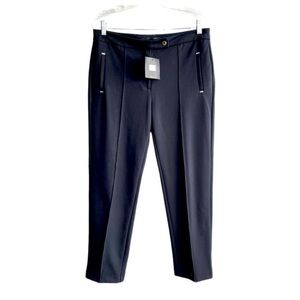 NEW Marc New York Andrew Marc Slim Ankle Tailored Dress Pants Navy Blue Size 8
